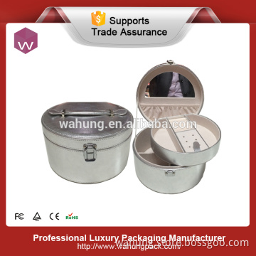 Popular customize leather jewelry box made in China (WH-3651)